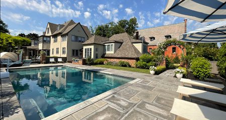 Backyard with pool